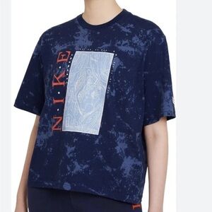 Nike NSW RWD Boxy Tee -Women's medium ocean Midnight‎ Navy Blue